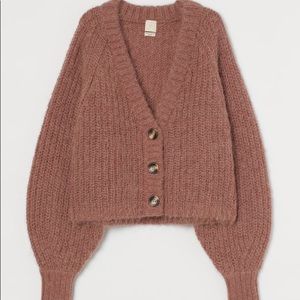 H&M Wool/Alpaca Blend Dusty Pink Cardigan